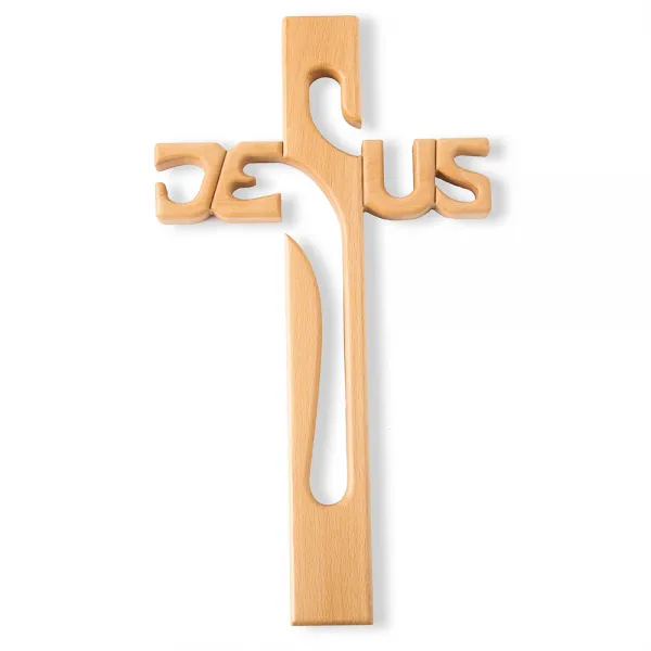 고집쟁이녀석들 원목 JESUS 벽걸이십자가, 우드