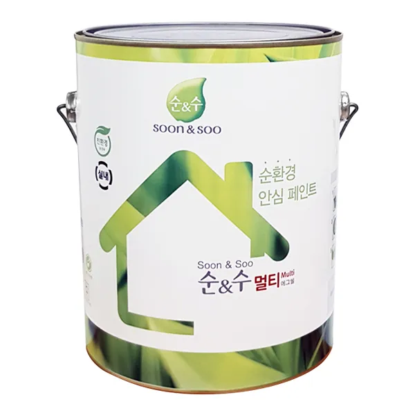 노루페인트 친환경 수성페인트 순앤수 멀티 3.8L 계란광, 기타조색컬러(배송메시지에 컬러번호 기재)