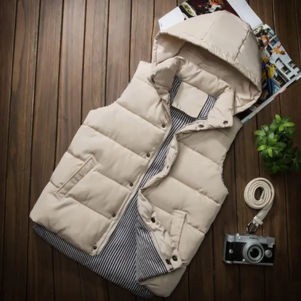 치노카푸 남녀공용 커플룩 데일리 베스트 S 3xl 후드 패딩조끼cc305