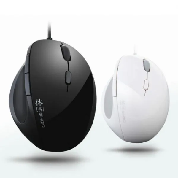 건평정보통신 유선 광마우스 IPLEX VM912 버티컬 블랙 USB, 단일색상, 단일상품