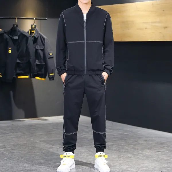 스타일리쉬 정직하다 슬림핏 멋진 캐주얼 룩 남자 봄계절 트렌드 야구복 얇은 3949443433
