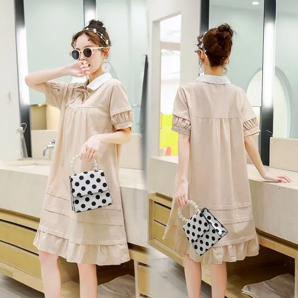 Buyimamia 임부복 여름 반소매 원피스 44874733 살구색 단건 스커트