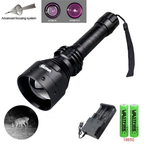T67 IR 850nm Zoomable 야간 사냥 손전등 전술 적외선 방사선 Lanterna illuminator 30mm Socpe 레일 마운, 02 Package B