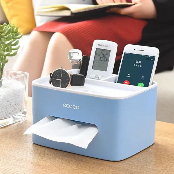 ecoco 의미 코코아 다기능 창의 데스크톱 휴컨 객실 테이블 테이블 테이블 티슈 카탈로그 휴지통 휴지통