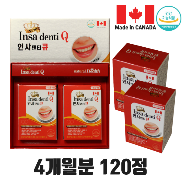 뉴 인사 덴티큐 120정 (4개월분) 캐나다산, 1개