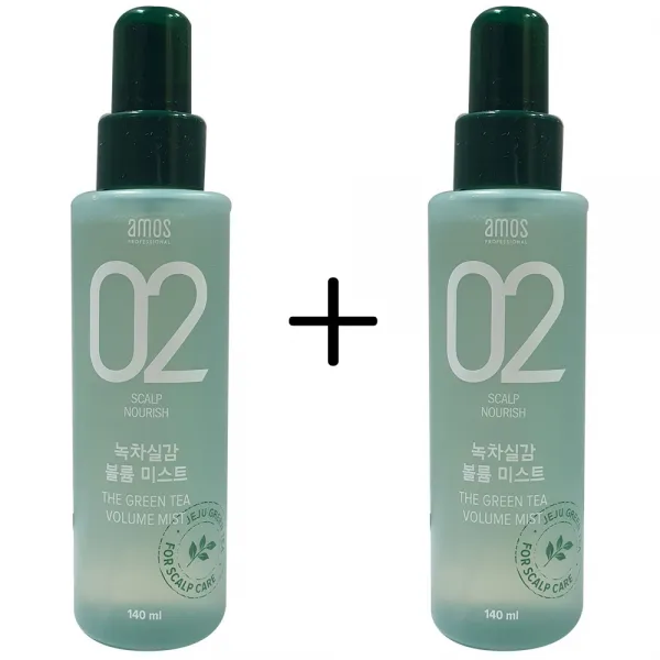 아모스 녹차실감 볼륨 헤어미스트, 140ml, 2개