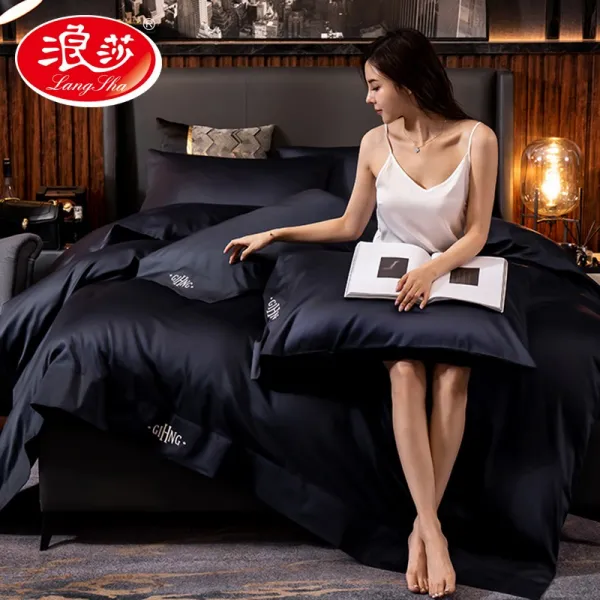 낭사 오성 60 즈 공단 플러시벨벳 4종 풀패딩 순면 코튼 침대시트 침대용품 유러피안 길함 깊숙이 감추다 블루