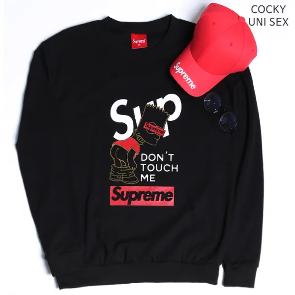  Cocky 슈프림 심바트터치 엠보 기모 맨투맨 M L Xl 남녀공용 겨울 특기모 