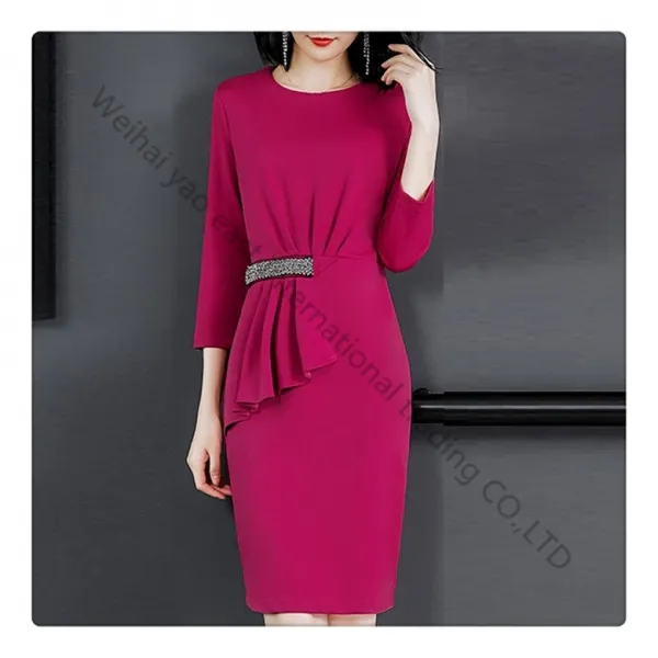 엘레강스긴 소매원피스dr0619