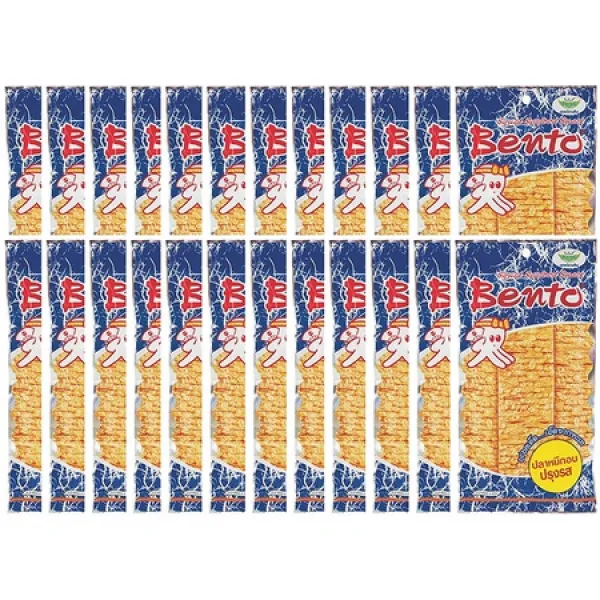 Bento Co Bento Bake Seasoned 오징어 Surimi 해물 태국 스낵 3 가지 맛 중에서 선택 5 g (24개 팩), 상세 설명 참조0