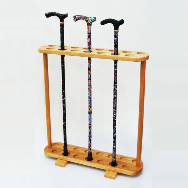 프로스퍼웨이 대만 410 지팡이 거치대 우드색 스틱 꽃이 15개 양로원 노양원 1개 색상