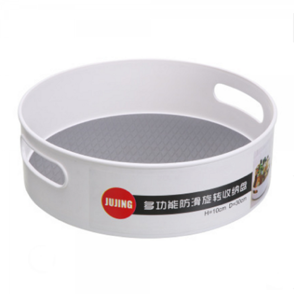 테라펙스 360도 회전형 주방선반 조미료선반 화장품정리대 K 09 선반트레이 화이트