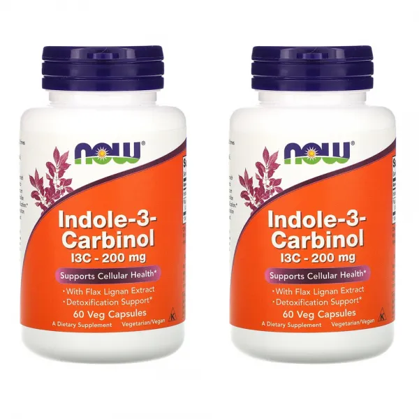 Now Foods 나우푸드 Indole 3 Carbinol 인돌 카르비놀 200mg Indole-3-Carbinol 200 mg, 60캡, 2개