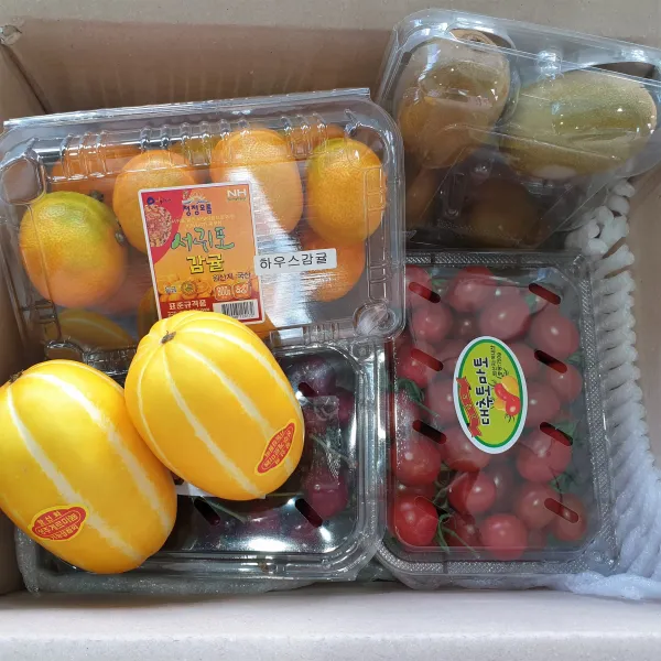 티에프마켓 모듬과일꾸러미2(귤 대추방울 골드키위 참외), 1box