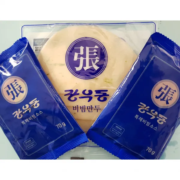 장우동 납작만두 10봉(50장) + 70g 특제비빔소스 5팩(70g x 5) / 장우동푸드 직접 생산 배송 대구 비빔만두, 1개