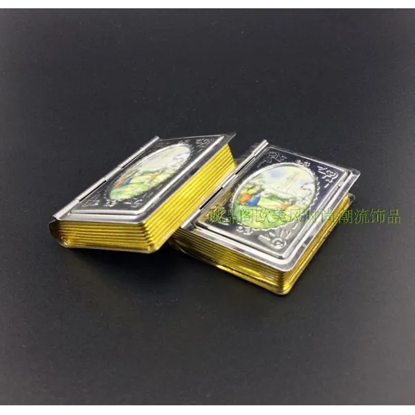 천주교용품 꽃무늬 합금 성경 성상 염주 케이스작은 서물 수납케이스 천주교 기독교 기본