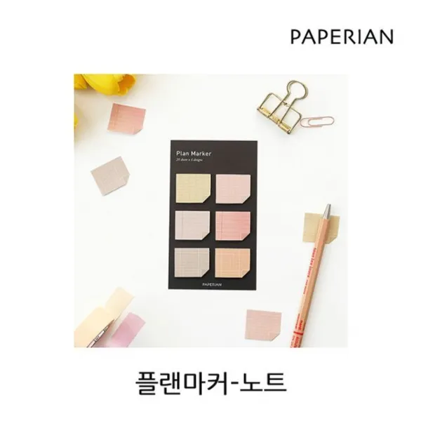 +루카몰+재 플랜마커 노트 2P 다꾸 노트메모 점착메모지 메모지4$= ^☆ 플랜마커메모 노트메모 점착메모지 메모지 떡메모지 다이어리꾸미기 다꾸메모지, N1 핑크노트