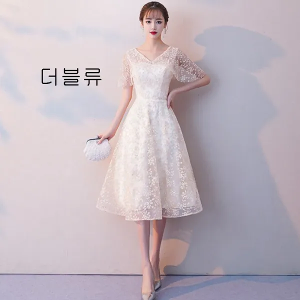 더블류 55여성 예복 반소매 피로연 원피스NNN053101