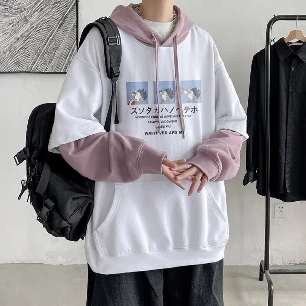 페이크 맨투맨 문한하다 코디 가을 신 남성 마저도 멜란 트렌드 3861462363