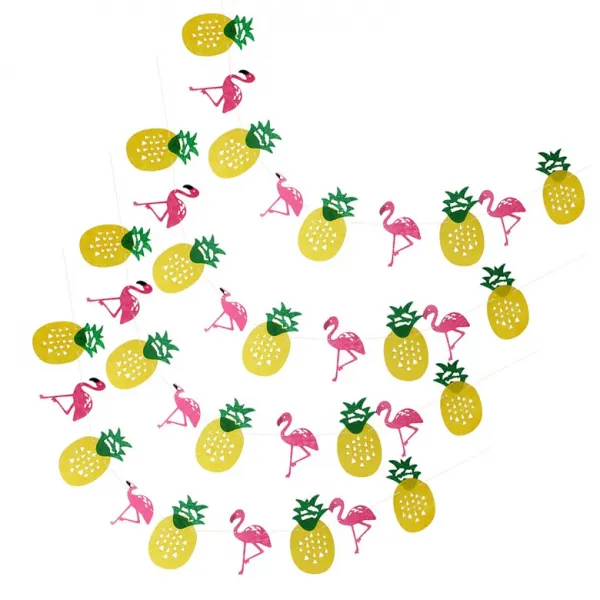 FWT하와이 플라밍고 여름 파티 루아얄 장식 4xTropical 파인애플 멧새