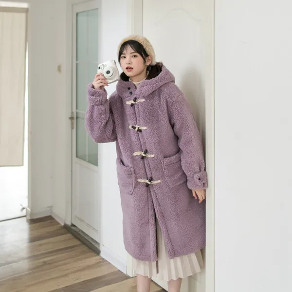 여자 루즈핏 더플 떡볶이 코트 보슬비 삼계 캐시미어 코트