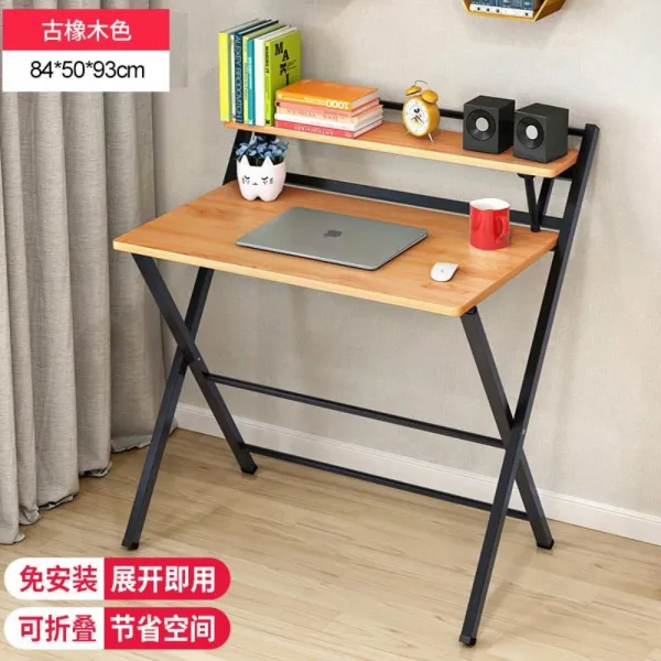 접이식 책상 노트북 컴퓨터 서재 학생 원룸 사무용 공부용 기본고참우드 두꺼운바탕화면 삼각형태