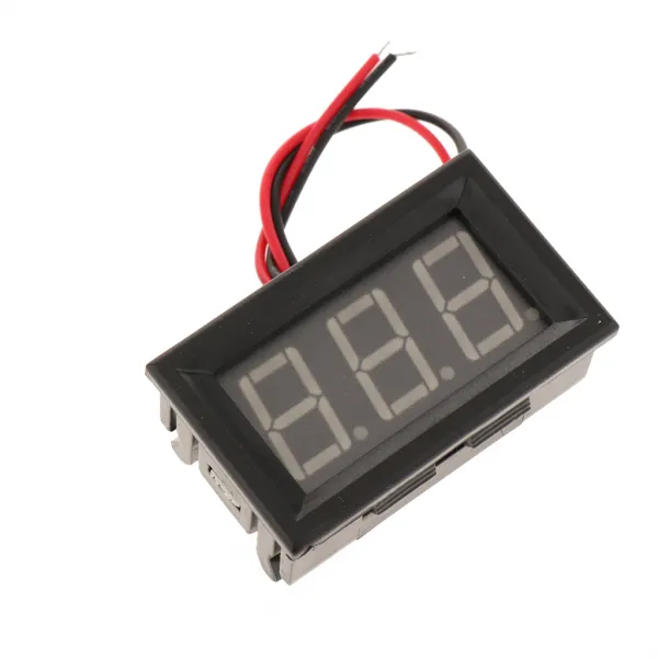 Zld Dc 3.5v 30v 2 선식 전압계 Led 디지털 전압계 역 보호 기능 포함 48x29x22mm 플라스틱 녹색