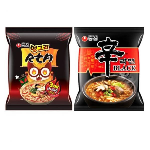 농심 앵그리 너구리 RTA멀티(5입) 1팩 + 신라면 블랙 멀티(4입) 총9봉, 9개