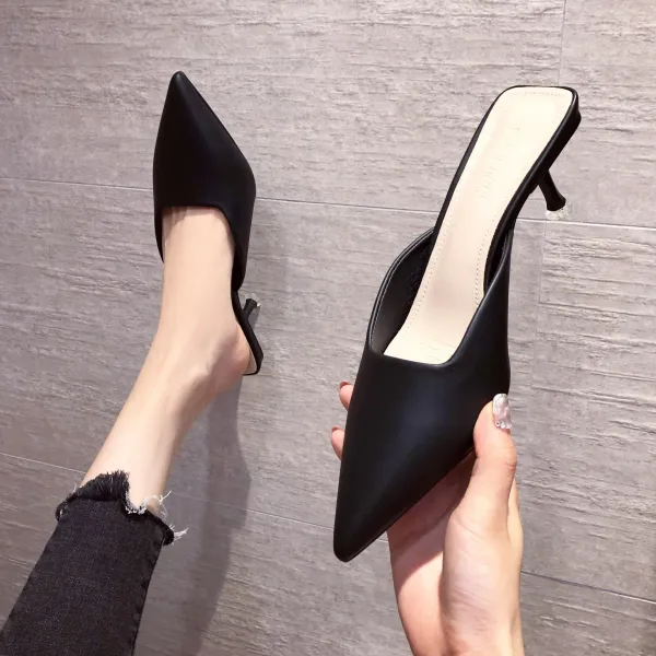 KORELAN 338-0 여름 가방 머리 차갑다 끌다 얕다 입다 풍 데일리 캐주얼 하이힐 뾰족하다