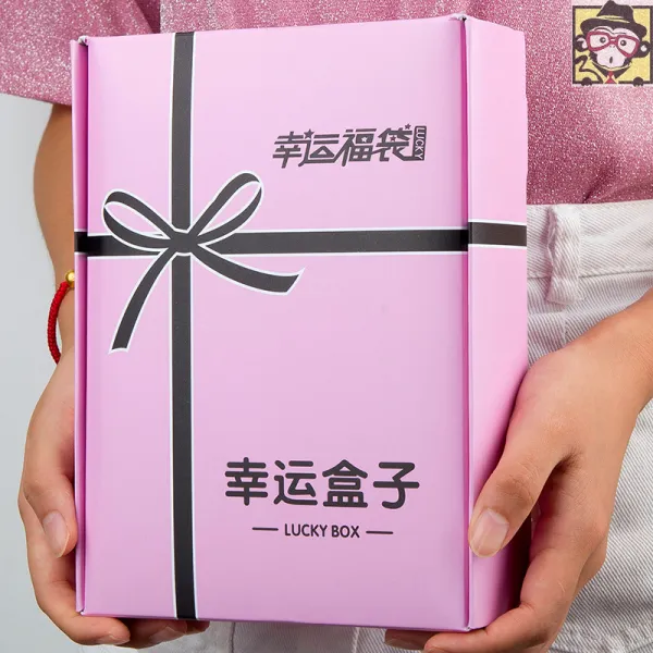 다 기프트 룩 인싸템 학생 공부 스터디 복주머니파우치 문구용품 맹목적으로 상자 점자 케이스, 럭키 복주머니파우치 -보라색 일반핏