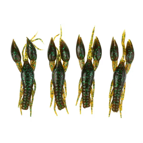 QDY 4 조각 소프트 인공 낚시 미끼 웜 해머 크랩 새우 미끼 미끼 Swimbait 80mm 플라이 낚시 액세서리
