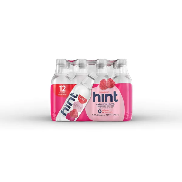 Hint Water Raspberry 힌트 워터 라즈베리맛 16oz (474ml) 12팩, 1개