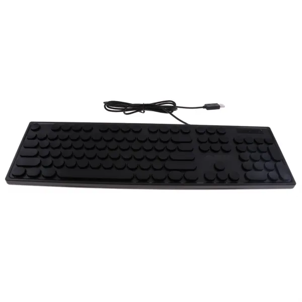 STK AK325 LED 빛 USB 유선 게임 키보드 PC를위한 기계적인 느낌, 검은, 모델명1