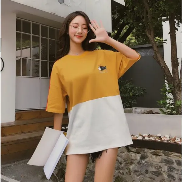 도깨비몰 남녀 반팔 티셔츠 7부소매 심플리 집사 패션