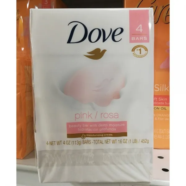 Dove Pink rosa beauty soap bar 도브 핑크로사 미용비누 16oz(452g) 4개입 2개