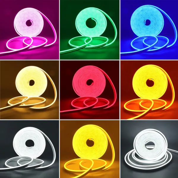 지아이비 LED 네온플렉스 줄조명 아트네온 간판 및 간접 조명 12V 5M, 웜화이트