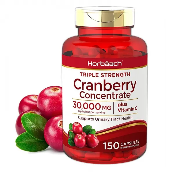 Horbaach 호바츠 크랜베리 비타민C 요도감염 만성질염 폐경 베이글영양제 150캡슐, 1mg, 2개