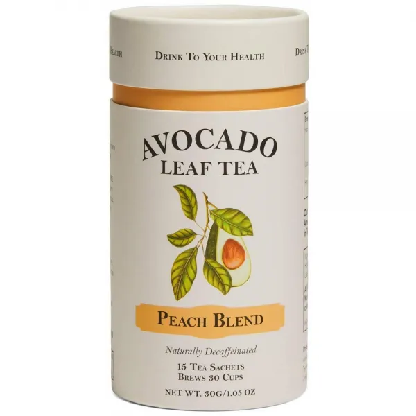 avocado leaf tea 아보카도 잎 차 복숭아 100% 올 내추럴 아보카도 잎 논 카페인 슈퍼 항산화 부스트 폴리 페놀 15 차 파우치 30 회분 허브 차 브루, 선택, 상세설명참조
