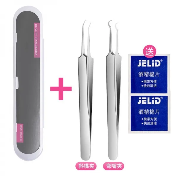 여드름 압출기 특T세포를 집다 가시 놀리다 바늘 후비다 손질 로퍼 핑크 침술 겁나다 블랙헤드 제거 폐합성 2858477015, 여드름 압출기 4투피스 _사선 입 겹