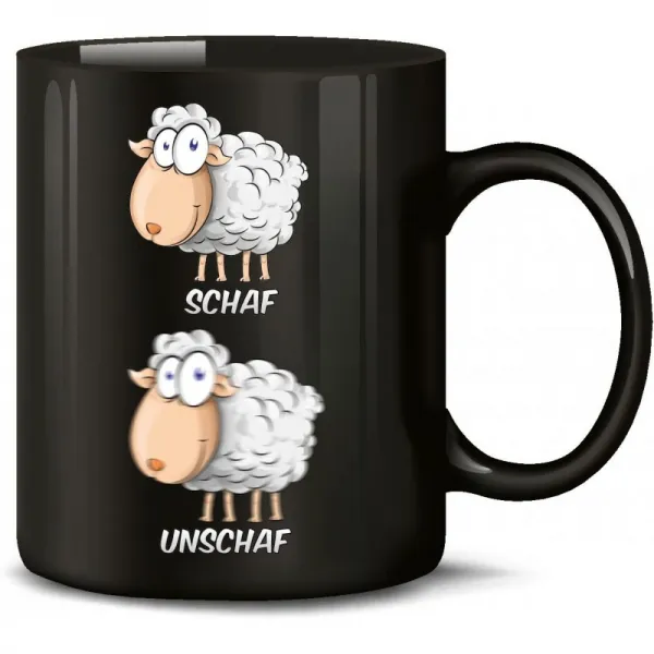 골레브로스 양 Unsheep 5955 펀 모호성 재미있는 컵 말하는 재미 크리스마스 여자 선물 생일 B'a&4ro 작업 머그잔 커피 컵