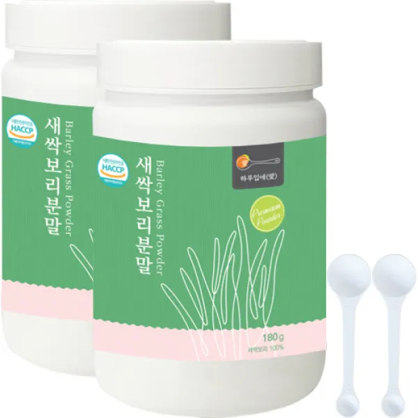하루입애 국내산 새싹보리 분말 + 스푼 2통 180g