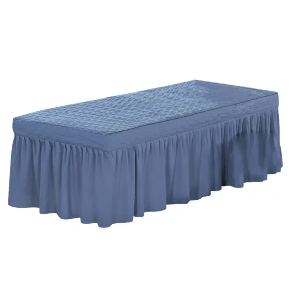 Zeyuan73x28 ''내의 침대를위한 얼굴 숨구멍을 가진 안마 테이블 치마 미장원 침대 Valance 장 덮개, 푸른