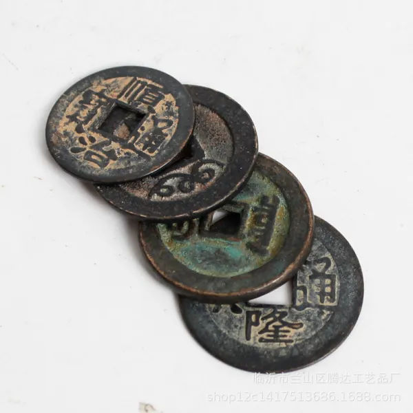 공예품 영달함 동기 대량 엔틱 고답적 흩어지다 오제전 돈 육 황제 2427 모조고동 2582776555, 블랙 블랙 그린, 하이 에뮬레이션 두꺼운 2.7cm 오