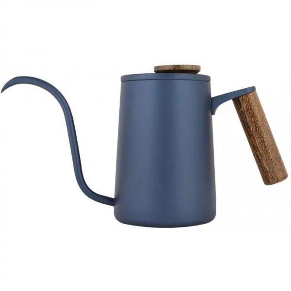 Fdit 600ml 패션 스테인레스 스틸 핸들 드립 커피 냄비 긴 구스넥 주전자 MOREWEG 포장 사교적 인 eu (블루), 단일옵션