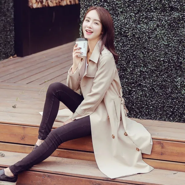 도깨비몰 여성 트렌치코트 세려된 슬림라인 프렌치스타일 코트