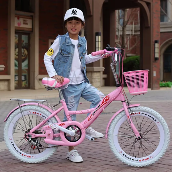 kirahosi 럭셔리 키즈 자전거 daily 안심 고성능 102호+덧신증정, 18cm, 핑크 화이트 단속 4