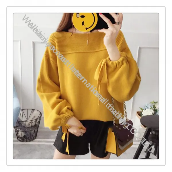 Xn새로운가을과 겨울 숙녀 복고풍 스웨터 두꺼운 느슨한 뜨개질mp1950