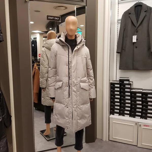 닉스 남여 공용 **강추위도 거뜬!! 헤비 덕다운 아웃포켓 후드다운 점퍼 fnnwcuh701
