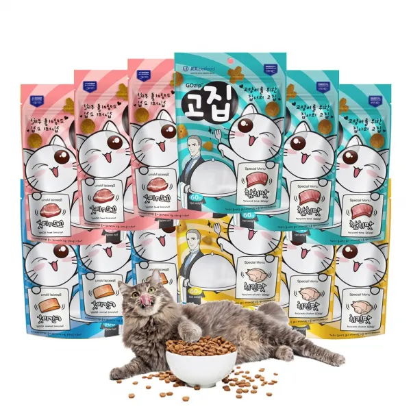 고집 그레인프리 고양이 간식 4종 x 12개 모음, 03_연어 60g x 12개
