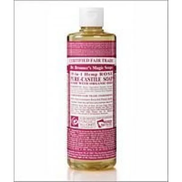 Dr. Bronner 's-순수성 액체 액체 비누 (로즈 16 온스 2 팩)-유기농 오일로 만든 18-in-1 용도 : 얼굴 바디 헤어